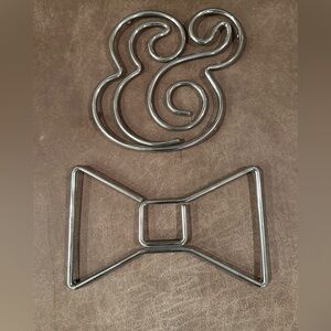 Kate Spade Bow and Ampersand Silver Trivets